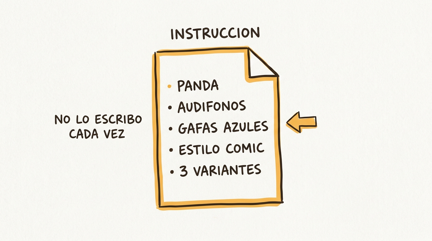 La instrucción carga la marca: panda, audífonos, gafas azules, estilo cómic, 3 variantes