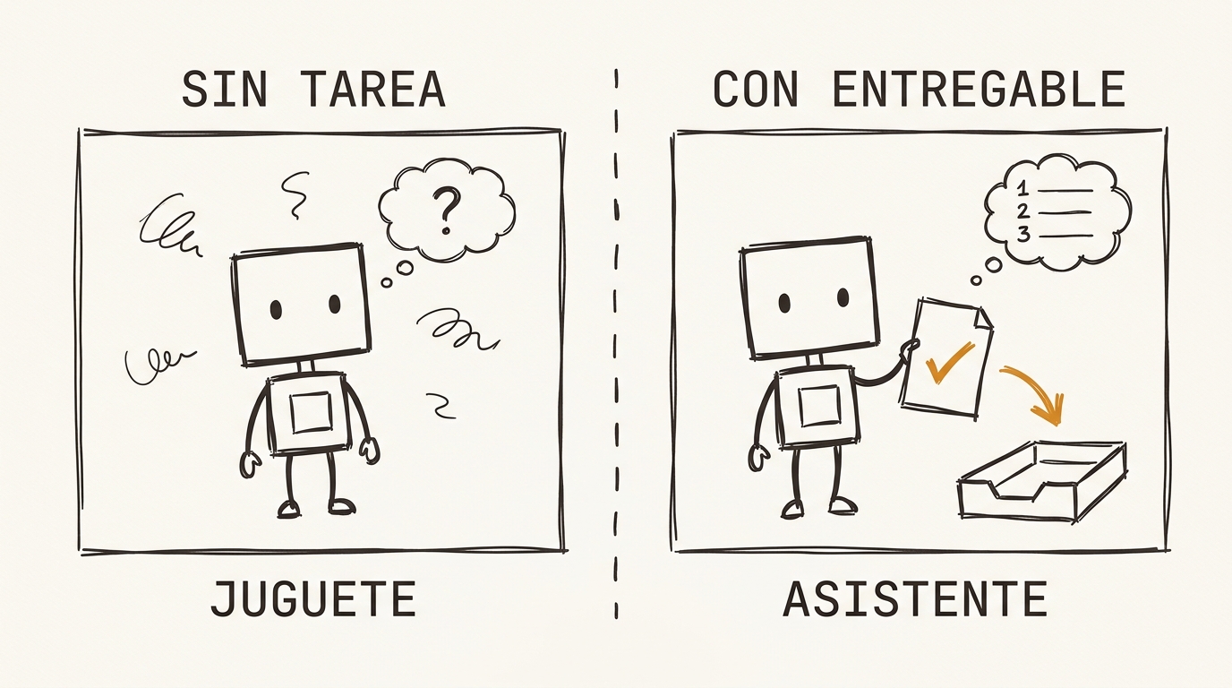 Sin tarea es un juguete, con entregable es un asistente